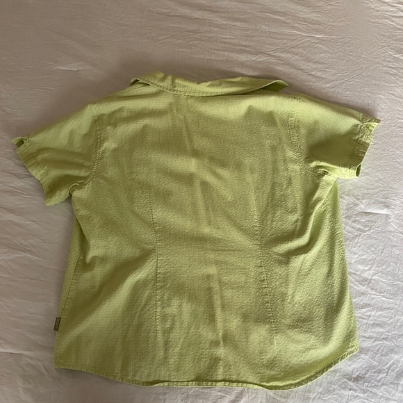 fun lime green vintage short sleeve button up - Picture 2 of 3